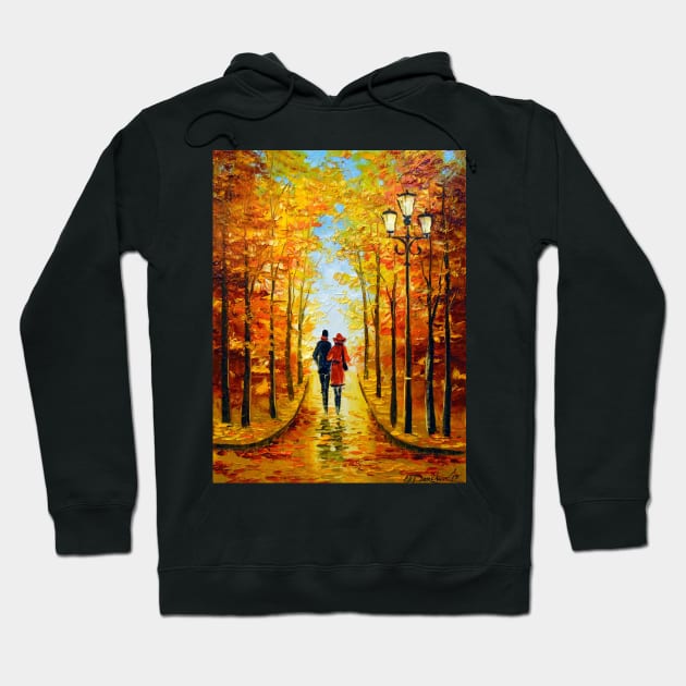 Autumn walk in the Park Hoodie by OLHADARCHUKART